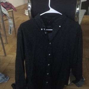 Rag & bone slim fit black button down